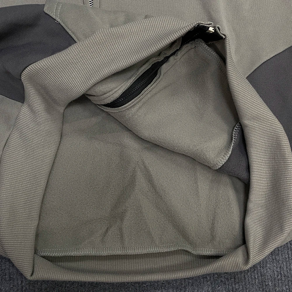 KERESLINA Tribal Tech Zipper Hoodie – Oversized Streetwear Hoodie mit Reißverschluss