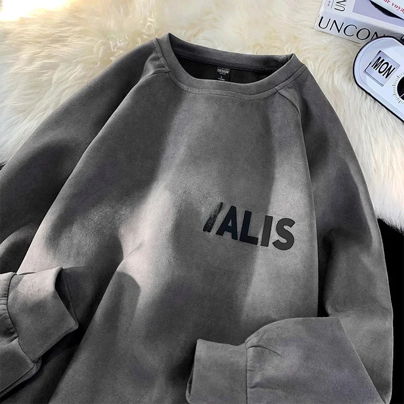 ESSNETALIS Oversized Sweatshirt – Unisex Streetwear Pullover aus Fleece