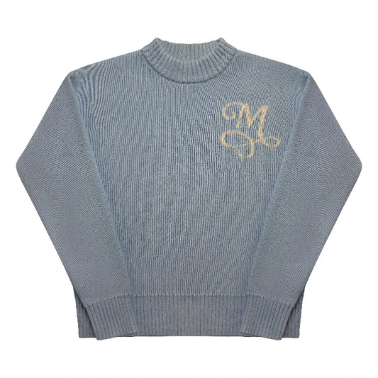 Pullover „M-Initial“ – Hellblau