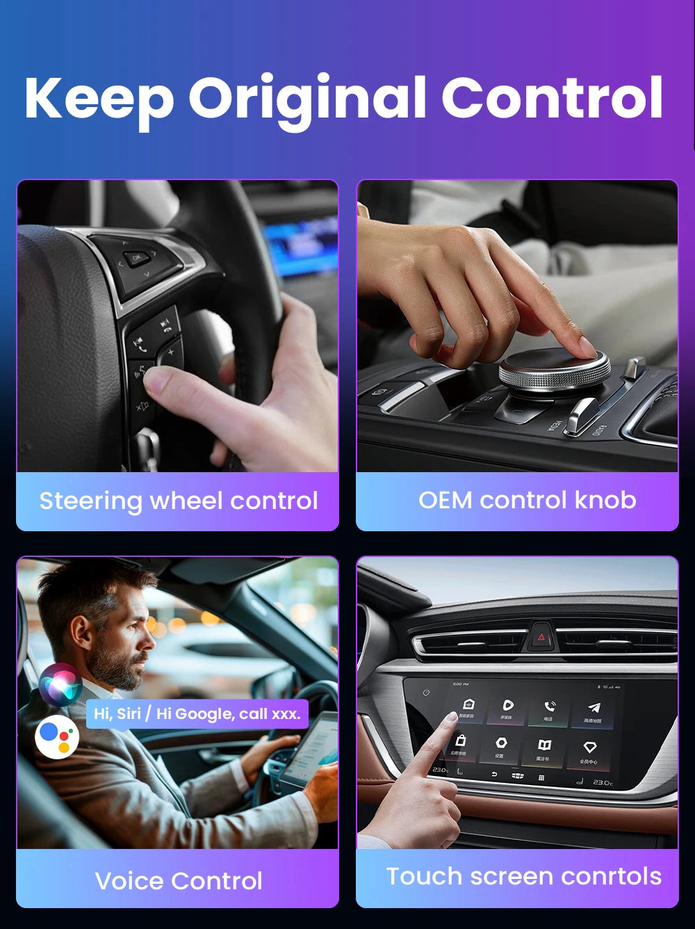 PLAYAIBOX Wireless CarPlay & Android Auto Adapter – Plug & Play WiFi Bluetooth Dongle für OEM-Systeme
