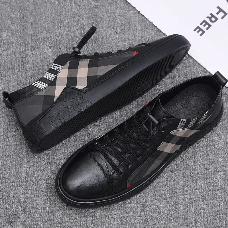 Luxus-Sneaker „Urban Check Black“ – Stil trifft Komfort