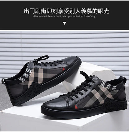 Luxus-Sneaker „Urban Check Black“ – Stil trifft Komfort