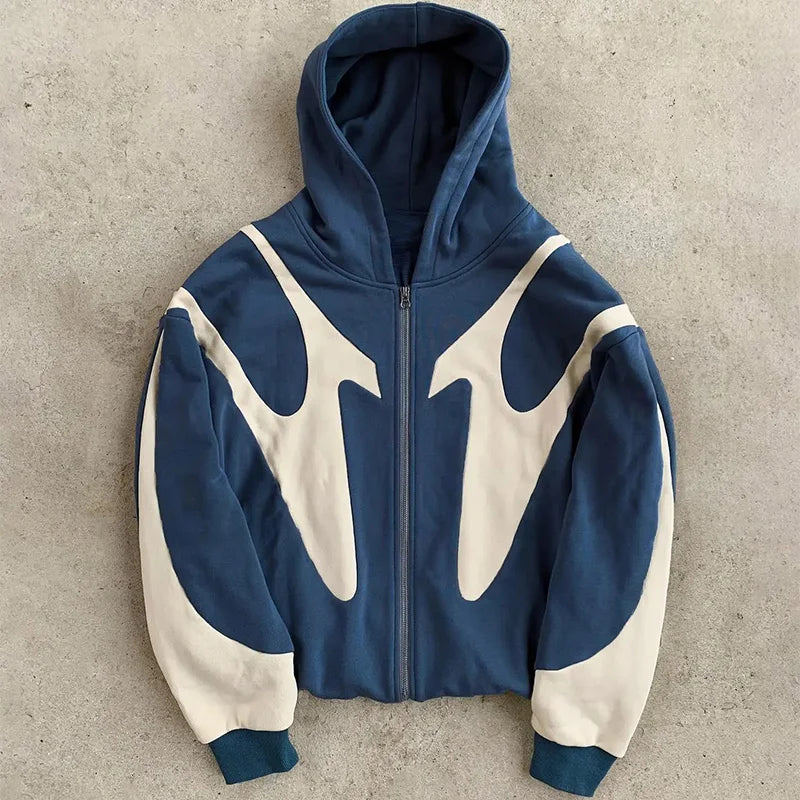 Wave Pattern Hoodie