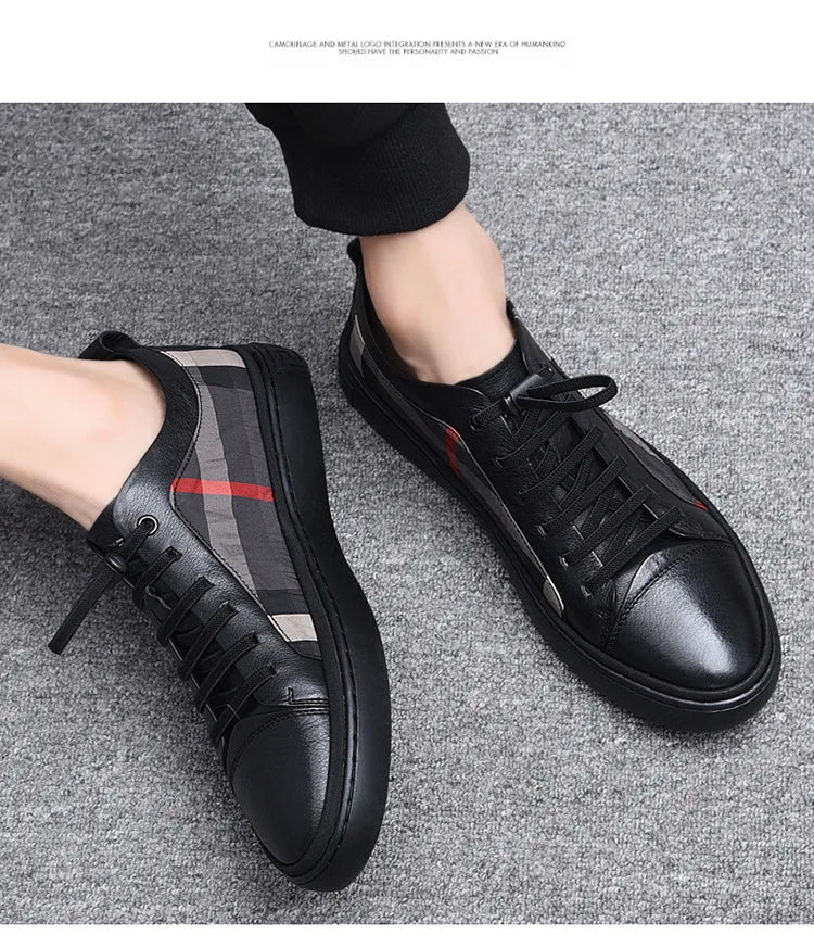 Luxus-Sneaker „Urban Check Black“ – Stil trifft Komfort