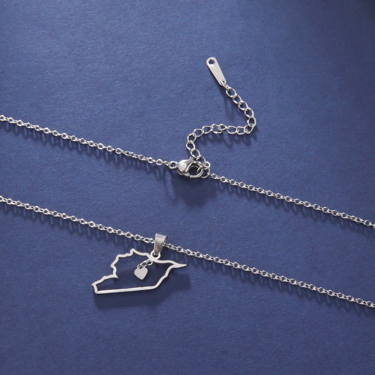 Syrien Halskette  – Karte mit Flaggen-Design