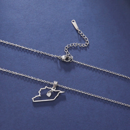 Syrien Halskette  – Karte mit Flaggen-Design