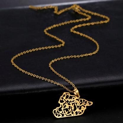Syrien Halskette  – Karte mit Flaggen-Design