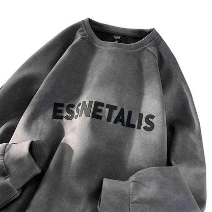 ESSNETALIS Oversized Sweatshirt – Unisex Streetwear Pullover aus Fleece