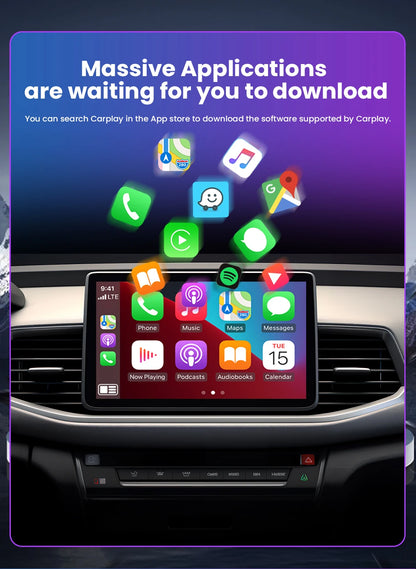 PLAYAIBOX Wireless CarPlay & Android Auto Adapter – Plug & Play WiFi Bluetooth Dongle für OEM-Systeme