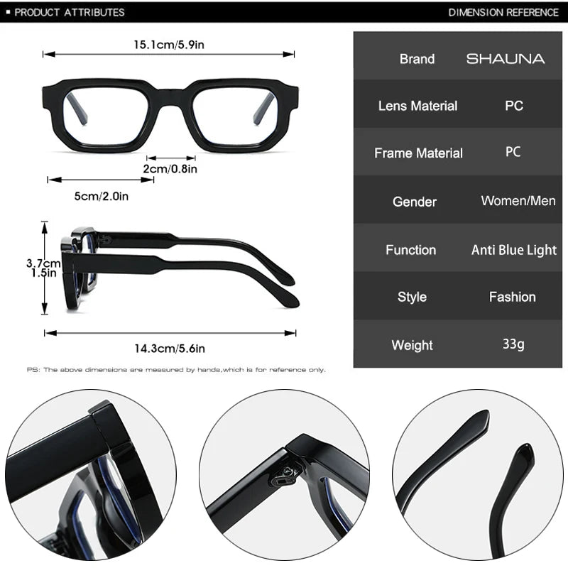 Retro Square Frame Glasses