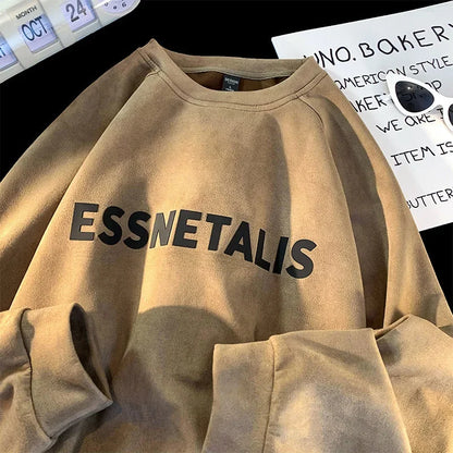 ESSNETALIS Oversized Sweatshirt – Unisex Streetwear Pullover aus Fleece