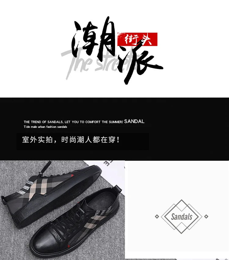 Luxus-Sneaker „Urban Check Black“ – Stil trifft Komfort