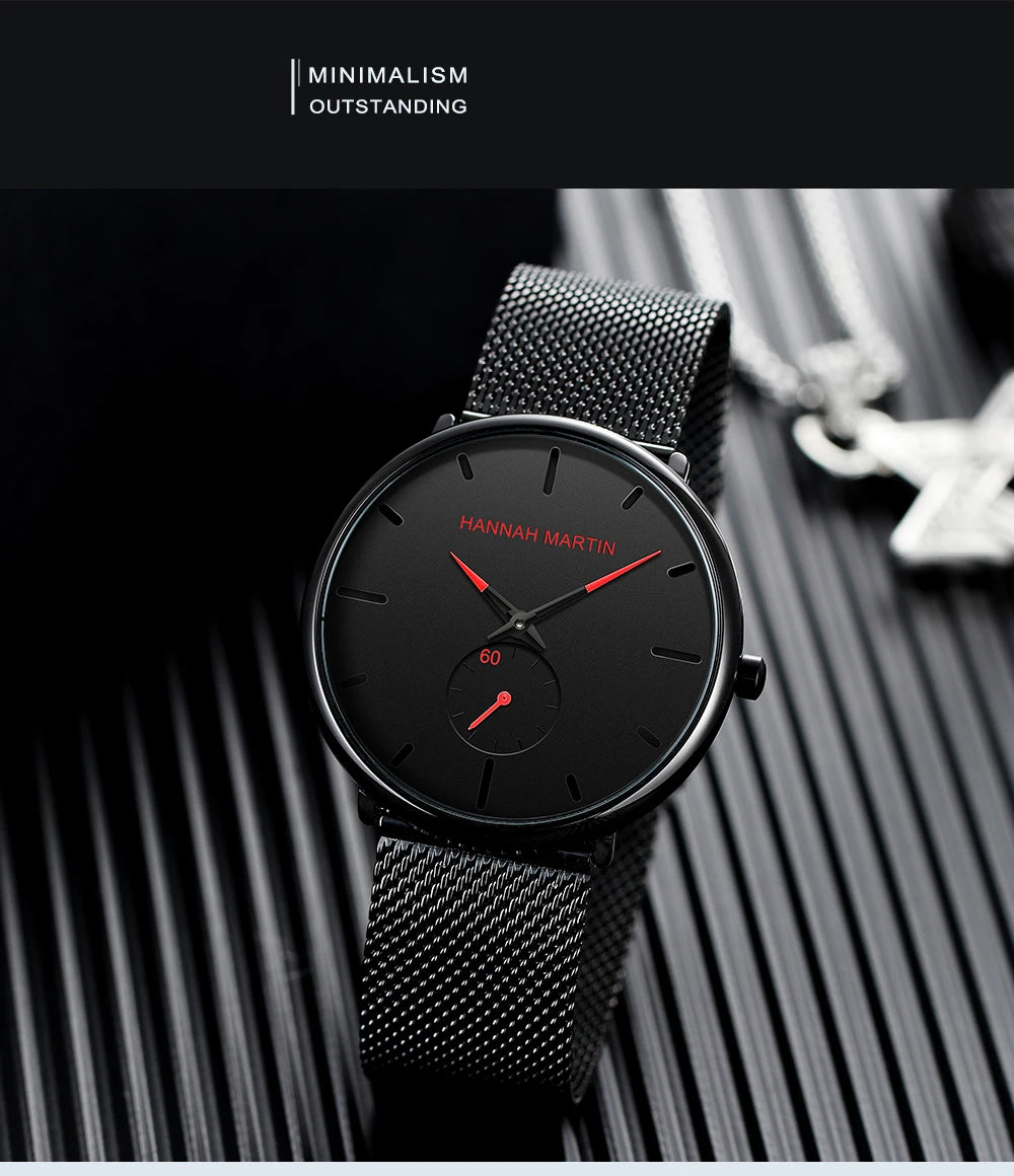 Minimal Chronograph – Luxus Mesh-Uhr für Herren & Damen