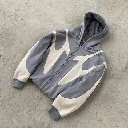 Wave Pattern Hoodie