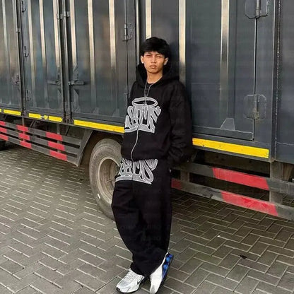 Graffiti Streetwear Jogginganzug – Oversized Set für Damen & Herren