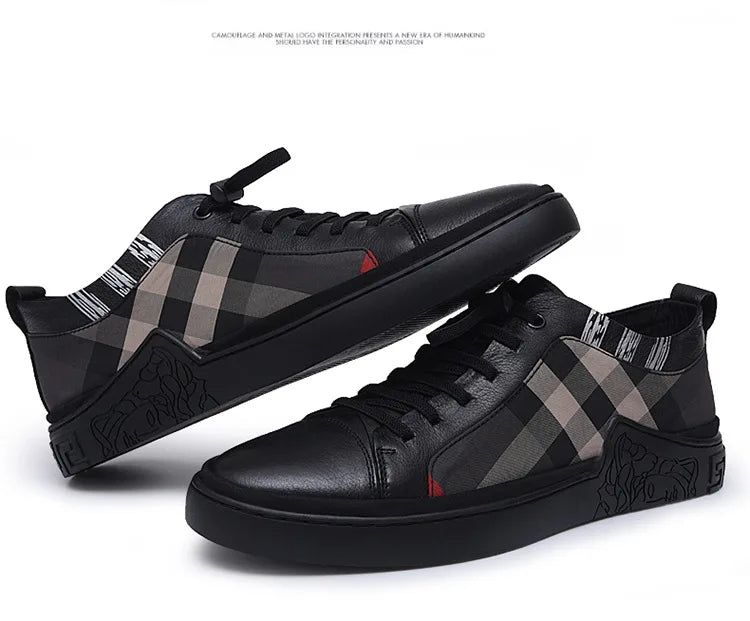 Luxus-Sneaker „Urban Check Black“ – Stil trifft Komfort