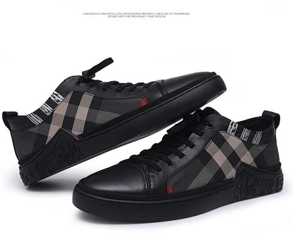 Luxus-Sneaker „Urban Check Black“ – Stil trifft Komfort