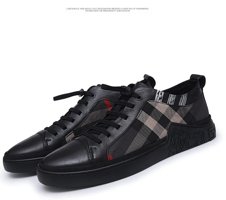 Luxus-Sneaker „Urban Check Black“ – Stil trifft Komfort