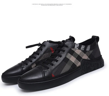 Luxus-Sneaker „Urban Check Black“ – Stil trifft Komfort