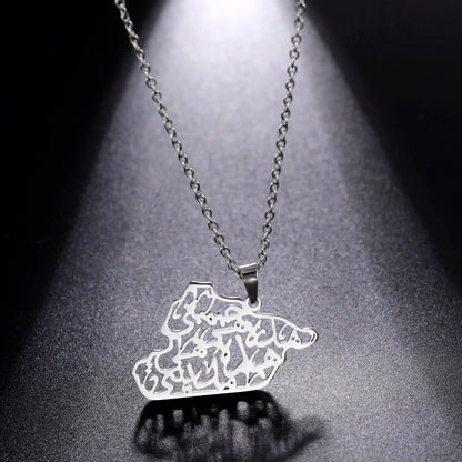 Syrien Halskette  – Karte mit Flaggen-Design