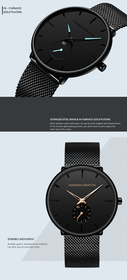 Minimal Chronograph – Luxus Mesh-Uhr für Herren & Damen
