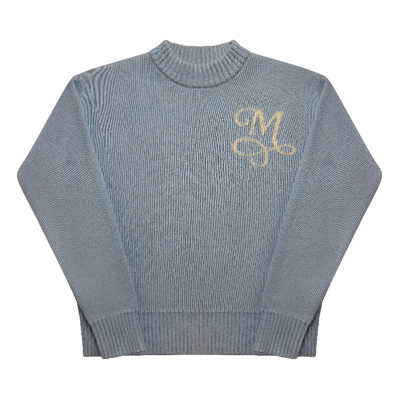 Pullover „M-Initial“ – Hellblau