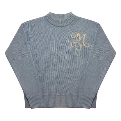 Pullover „M-Initial“ – Hellblau