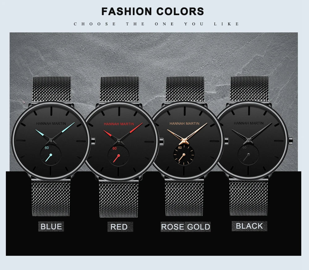 Minimal Chronograph – Luxus Mesh-Uhr für Herren & Damen