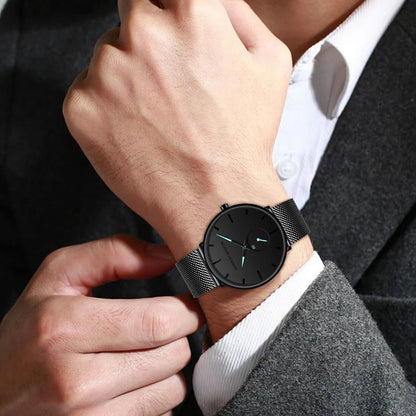 Minimal Chronograph – Luxus Mesh-Uhr für Herren & Damen