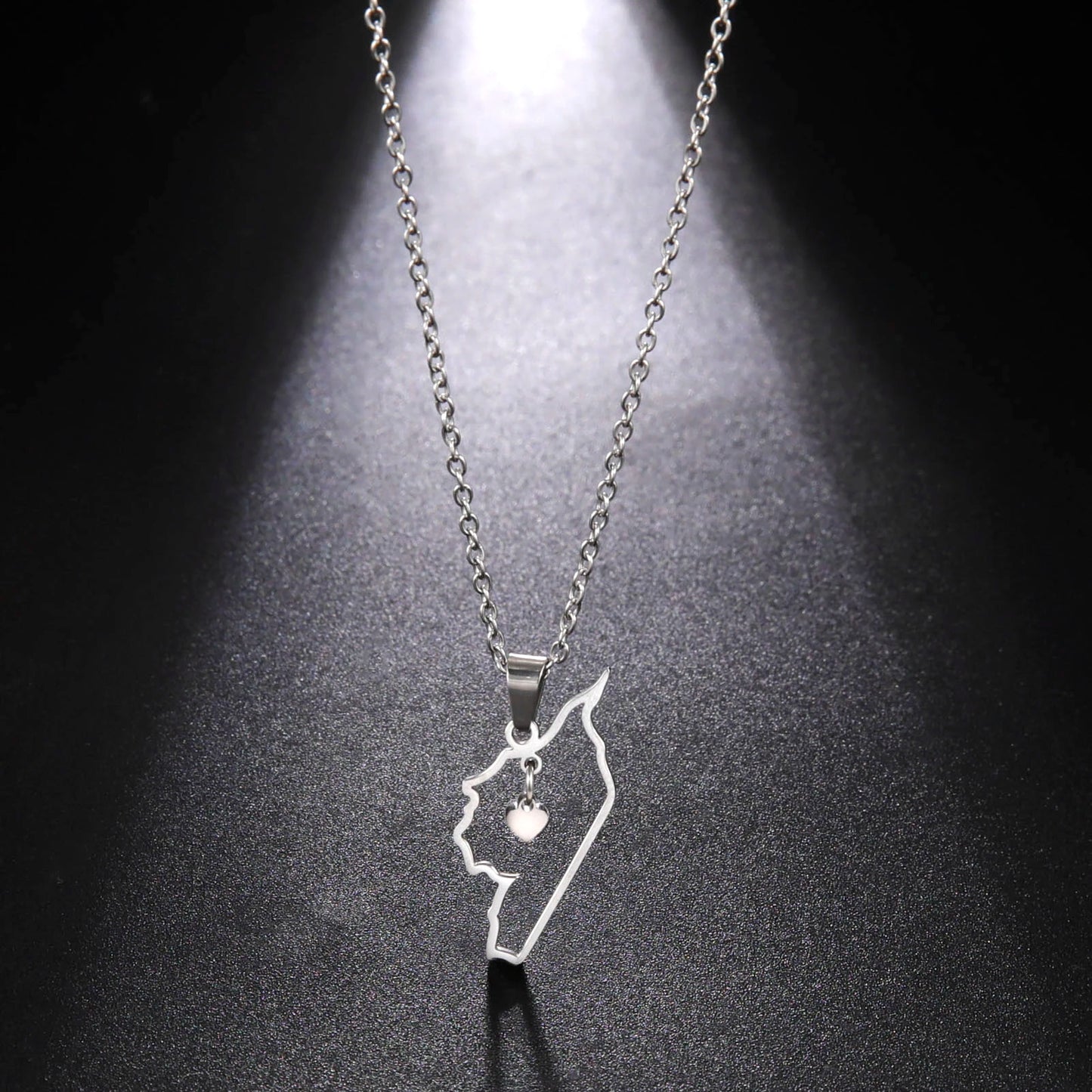 Syrien Halskette  – Karte mit Flaggen-Design