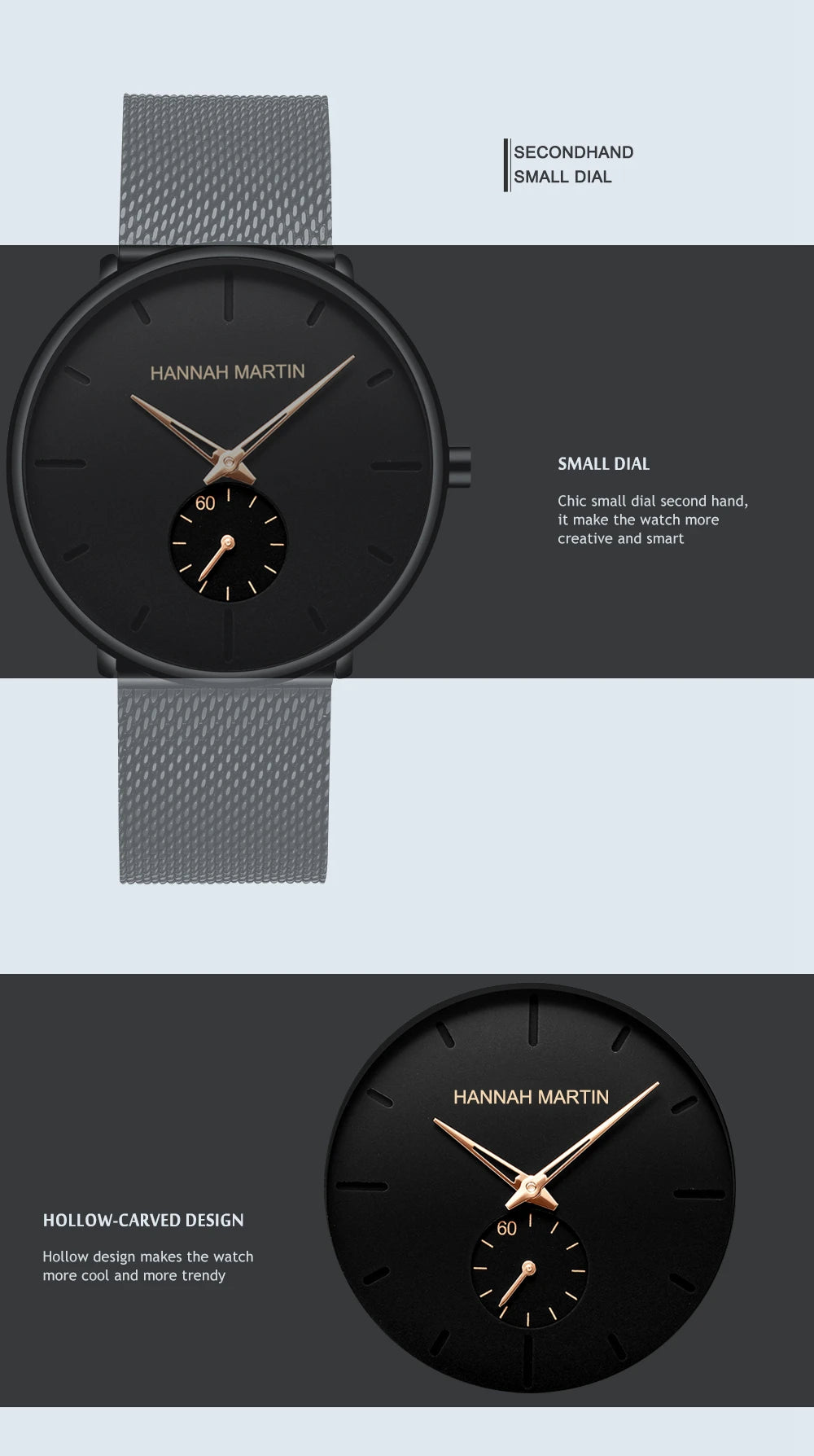 Minimal Chronograph – Luxus Mesh-Uhr für Herren & Damen