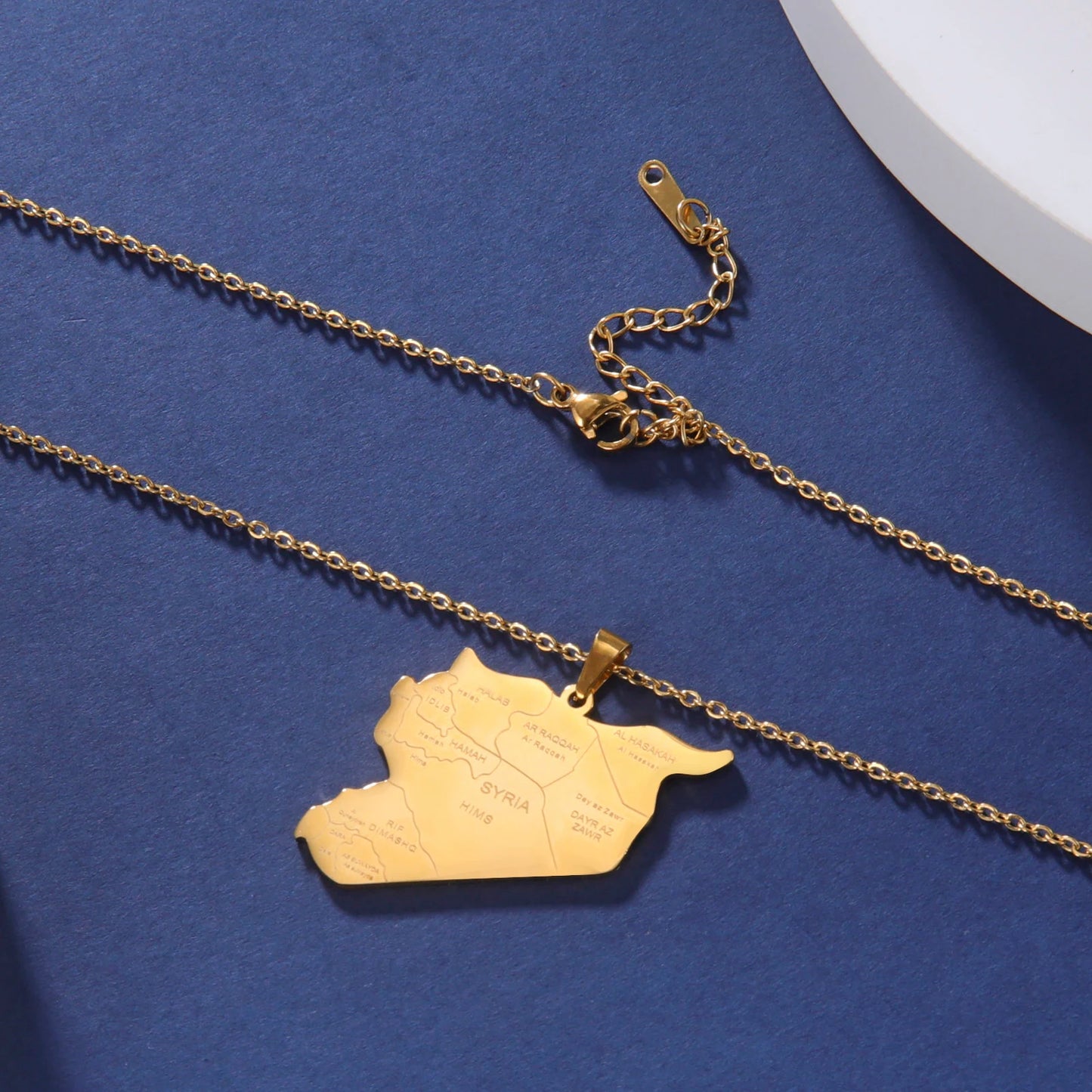 Syrien Halskette  – Karte mit Flaggen-Design