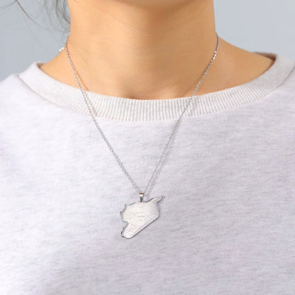 Syrien Halskette  – Karte mit Flaggen-Design