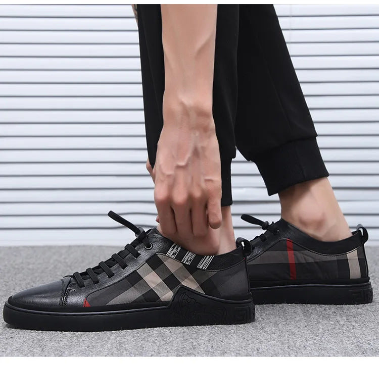 Luxus-Sneaker „Urban Check Black“ – Stil trifft Komfort