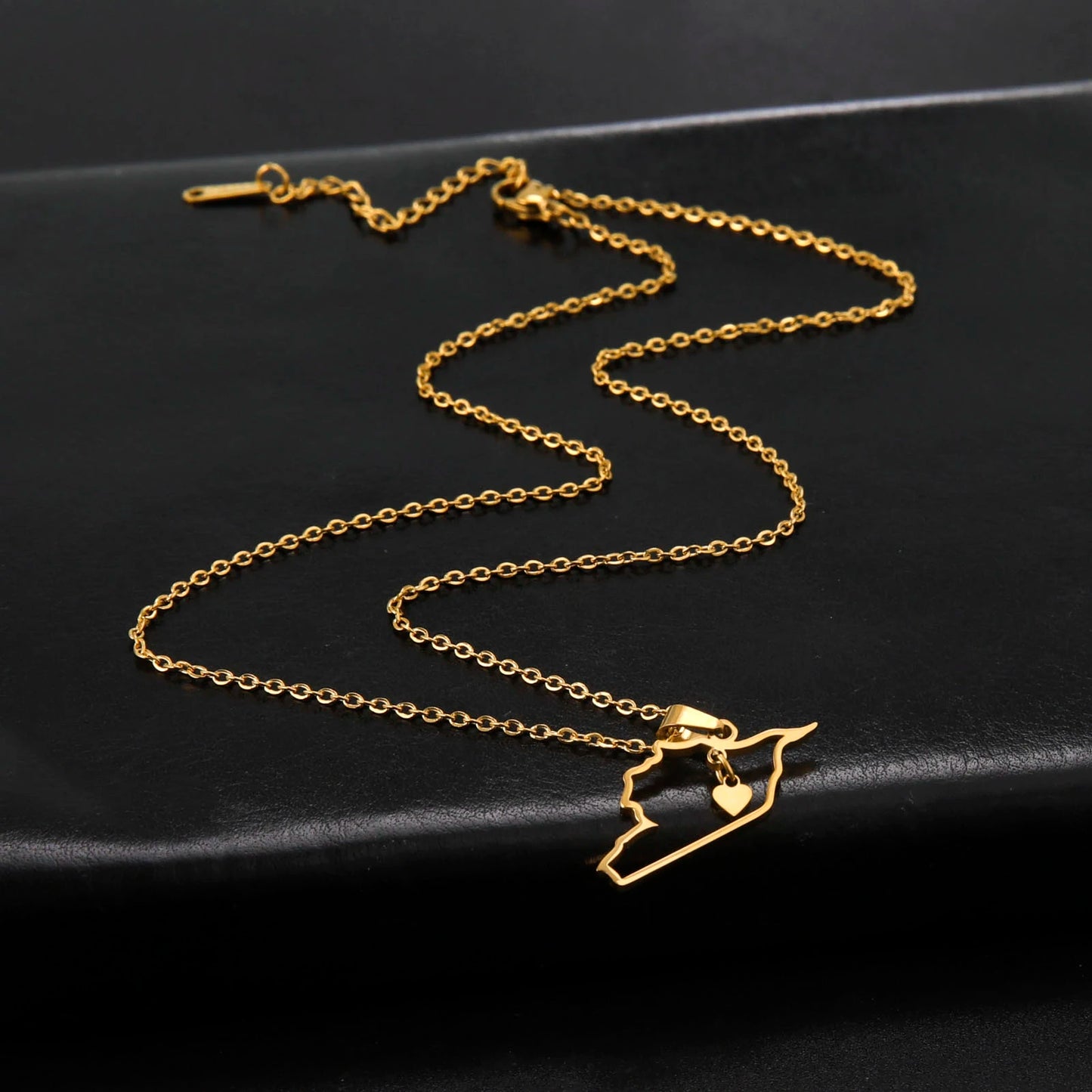 Syrien Halskette  – Karte mit Flaggen-Design