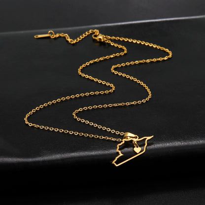 Syrien Halskette  – Karte mit Flaggen-Design