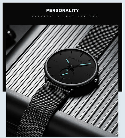 Minimal Chronograph – Luxus Mesh-Uhr für Herren & Damen