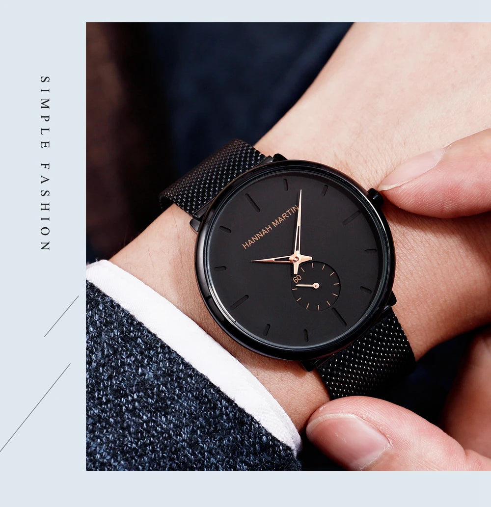 Minimal Chronograph – Luxus Mesh-Uhr für Herren & Damen