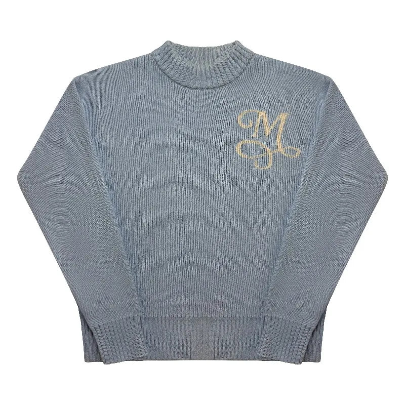 Pullover „M-Initial“ – Hellblau