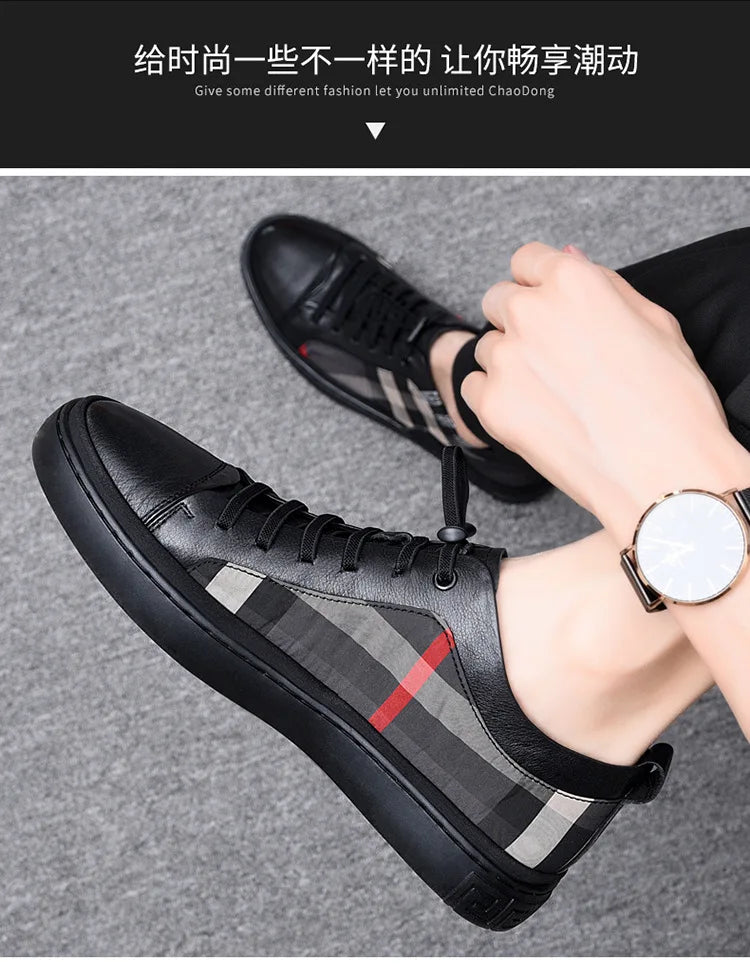 Luxus-Sneaker „Urban Check Black“ – Stil trifft Komfort