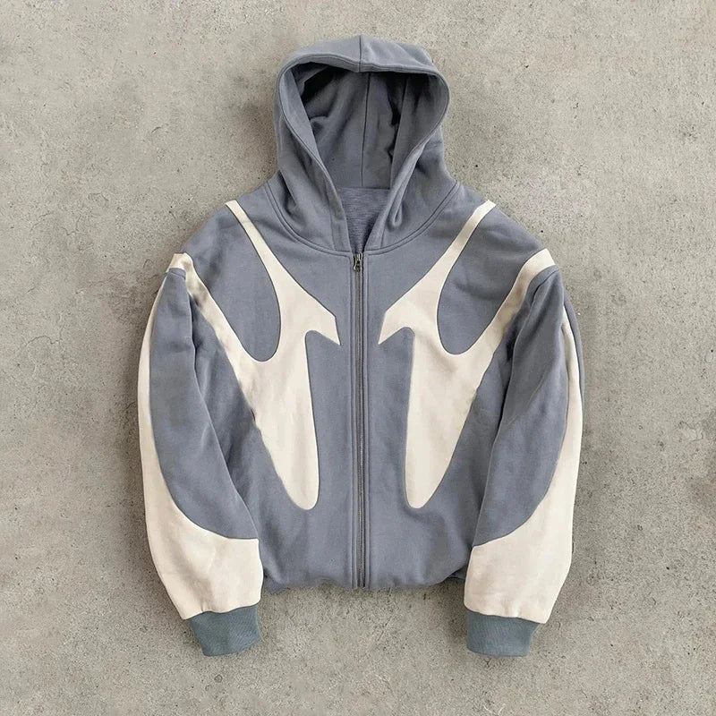 Wave Pattern Hoodie