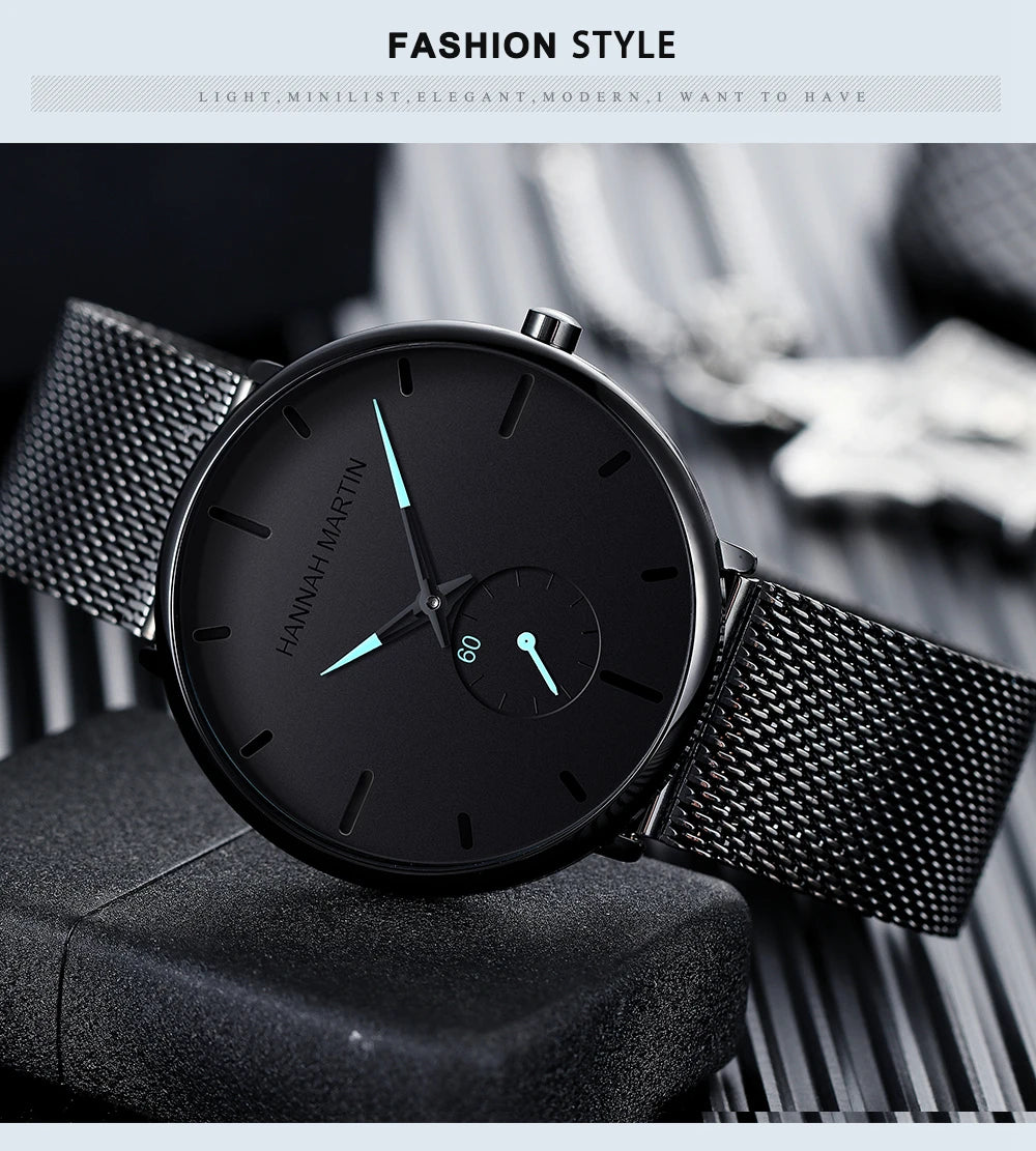 Minimal Chronograph – Luxus Mesh-Uhr für Herren & Damen